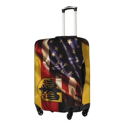 Travel Luggage Cover Combined Germany And Usa Flag Fashion Washable Baggage Suitcase Protector Fit For Luggage Small2