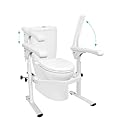 Toilet Safety Rails,Toilet Rails Heavy Duty (520 lbs) Hand Rail,Toilet Seat Riser with Handles,Easy Installation for Handicap Senior Bariatrics, Elderly Balance - Padded Hand Armre (Upgraded version)