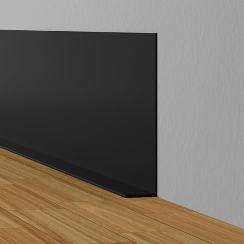 Raycity Vinyl Baseboard Trim, 5 Inch x 60 Feet Peel and Stick Rubber Baseboard Molding Trim, Wall Cove Base Board for Floor by Raycity - Used condition - US$43.23