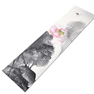 Chinese tafelloper Zen katoen en linnen theemat moderne retro bed vlag platte hoek lange diner vlag,12×79 inches (Color…