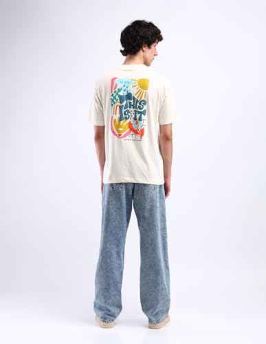 Image of Flying Machine Men's Loose Fit Jeans| Solid | High Rise | Stretchable | Jeans for Man