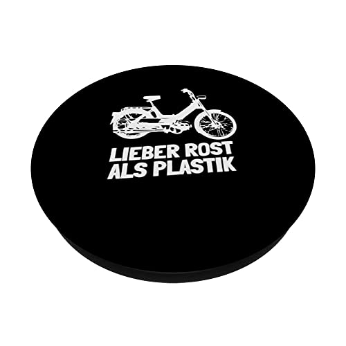 DDR Moped Oldtimer Roller Mofa Scooter 2 Takter PopSockets Swappable PopGrip, Black - Image 2