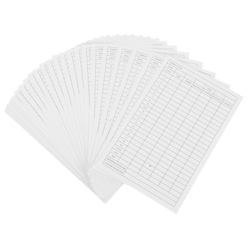 WHAMVOX 32 Piezas Tarjetas de Puntuación de Golf Papel Estucado Duraderas y Portátiles para Torneo y Práctica Accesorio Compacto para Seguimiento de Rendimiento y Mejora