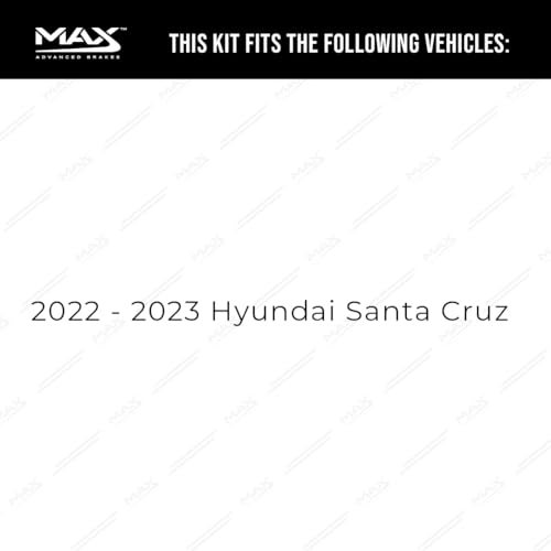 Image of Max Advanced Brakes Front & Rear Brake Kit Compatible With 2022 2023 Hyundai Santa Cruz Replacement Premium OE Disc Brake Rotors and Ceramic Brake Pads