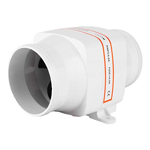 Marine Bilge Air Blower ,4inches In-Line Bilge DC Air Blower Mute Strong Engine Ventilation Fan for Yacht RV(12V)