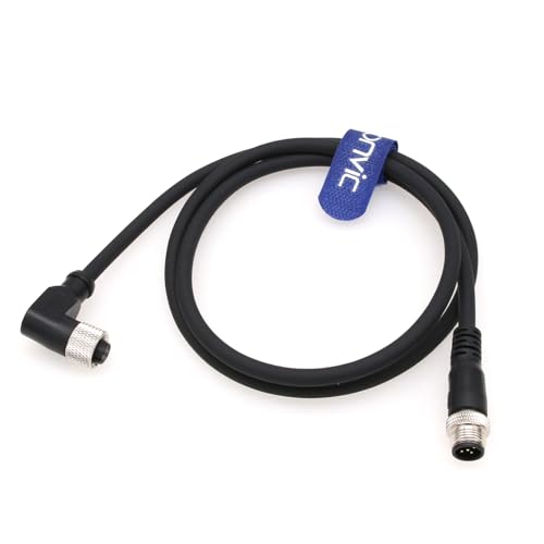 Eonvic Industrial M12 5 Pin Female Right Angle to Straight Male Aviation Sensor Connector Electrical PVC Cable 1M - Image 2