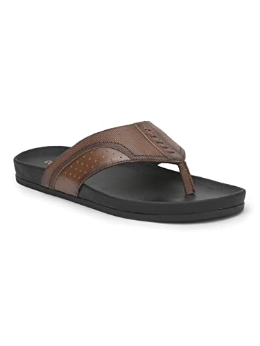 Image of Liberty Coolers Fast-2 Casual Slipper for Men - Black & Tan | Slip-on /Flats Slippers - Durable and Lightweight | Comfortable and Soft Outsole for Everyday Wear - Cushioned Footbed | Home Footwear