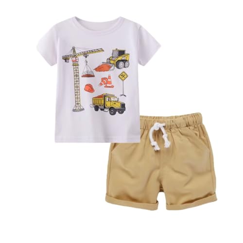 Image of Toddler Boy Clothes Kids Summer Cotton Outfits Shirt Short Sets Size 2-7