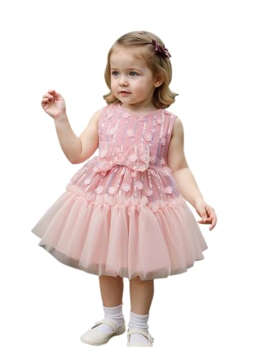 FANCYINN Fairy Dresses for Girls Bowknot Sleeve A-Line Ruffle Tutu Dresses Party Birthday Formal Princess Dresses
