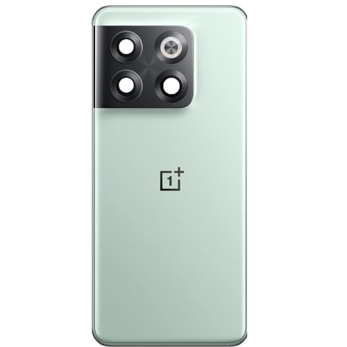 Image of Replacement Glass Back Door Housing Panel with Camera Frame Logo and Pre-Applied Adhesive Sticker for OnePlus 10T 5G CPH2413 (Jade Green)