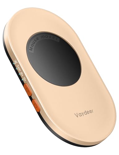 Image of Vaydeer Ultra Slim Mouse Mover, Air 3 Mouse Jiggler with Adjustable Interval Timer, Undetectable & Noiseless, Simulates Realistic Movement, Driver-Free Shaker for Keeping the PC Active (Naples Yellow)