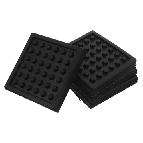 4 piezas de tapetes negros de goma para caminadora y equipo de ejercicio miniatura 1