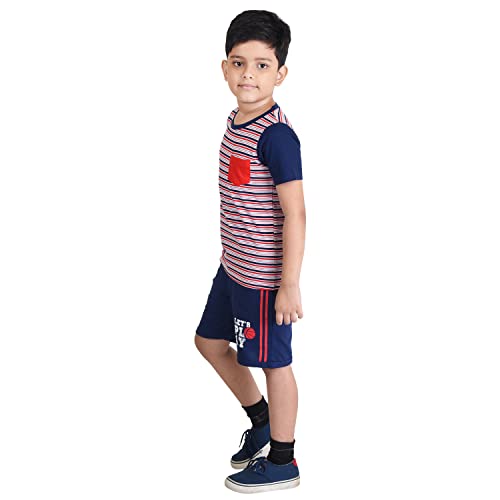 Image of Clothe Funn Boys Printed Cotton Half Sleeves T-Shirt & Shorts Set