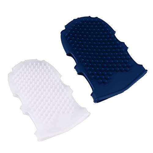 HEALLILY 2 Piezas de Silicona Cepillo de Guante de Ducha Spa Cepillo de Masaje Corporal Cepillos de...