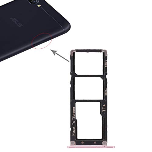 専門的 Asus ZenFone 4 Max ZC520KL 2 SIMカードトレイ+マイクロSDカードトレイに対応 パーツ (色 : ローズゴールド)
