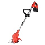 HZLGFX Cortacésped eléctrico, cortacésped Recargable Multifuncional, Motor de Cobre Puro de Alta Potencia, con batería/Cargador/Cuchilla, para jardín y pastizales