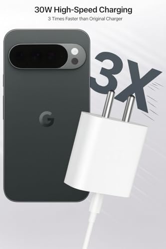 Image of Original Google 30W C-Type PPS Rapidly Power Charging Adaptor for Google 10 /9 /Pro /XL /Fold /9a /8 /8 Pro /8a /7 /7Pro /S26 /S25Fe /3a Lite /15 /15R /Pixel Tab /Slate - Support Other USB-C 30 W Quick Charging, White