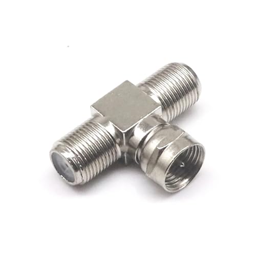 ABLNLPYOC 5pcs British F-Head zinc Alloy Direct Connection 90 Degree Elbow Cable TV inch Docking F tee Four-Way F-JKK(5pcs F-F JKK)
