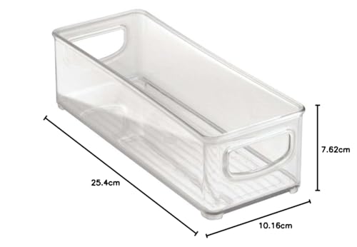 iDesign Fridge Organiser, Stackable Storage Container with Handles, Small BPA-free Clear Drawer Organizer for Kitchen, Fridge and Refrigerator, Practical Organization for Kitchen iDesign Fridge Organiser, Stackable Storage Container with Handles, Small BPA-free Clear Drawer Organizer for Kitchen, Fridge and Refrigerator, Practical Organization for Kitchen