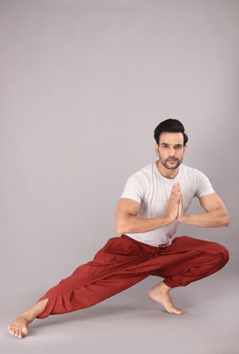 Image of Urali Men's Solid 100% Cotton Dhoti Pants - D100A