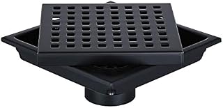 6-inch Shower Drain, Square Floor Drain with Tile Insert Grate Removable, Multipurpose Hair