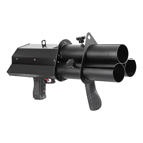 MFYDPP Máquina De Cañón De Confeti De 3 Disparos, Lanzador De Confeti, Recargable(Color:Sin Luces LED)