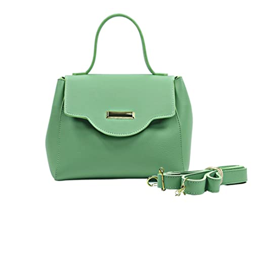 Bolsa Tote Feminina Com Alça de Mão e Transversal Removível (verde)
