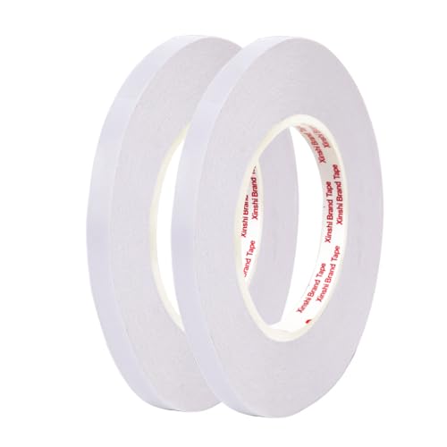 skycabin プレミアム両面接着テープ50m巻×2セット - 幅10mm (約3/8インチ)