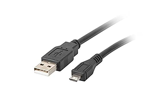 LANBERG CA de USBm de 10cc de 0010 de BK Cable de USB 2.0 a Macho a USB Micro B Macho, 1 m, Color Negro