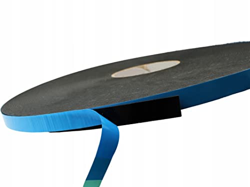 Wooden World - Double side Foam tape PE - Black foam - 1 mm Thick 6 mm width and 50 m long - Blue spacer - Image 4