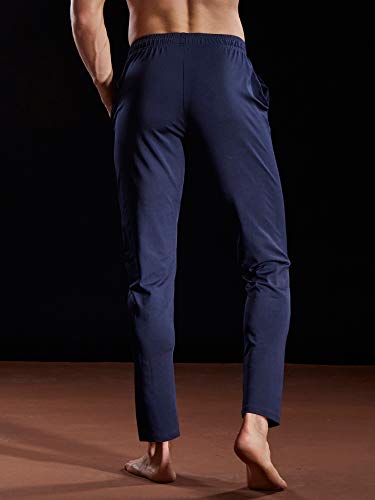NELEUS Men's 2 Pack Athletic Workout Running Tapered Pants,7006,Black,Navy Blue,S,EU M - Thumbnail 5