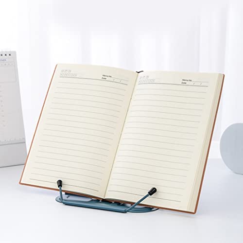 Book Stand,Metal Adjustable Reading Rest Holder For Portable Documents Foldable Cookbook Tablet Music Books With Page Clips #TOP27