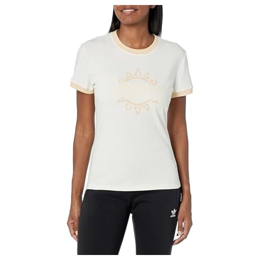adidas Originals Women's Adventure Logo Slim T-Shirt, Cloud White, X-Small