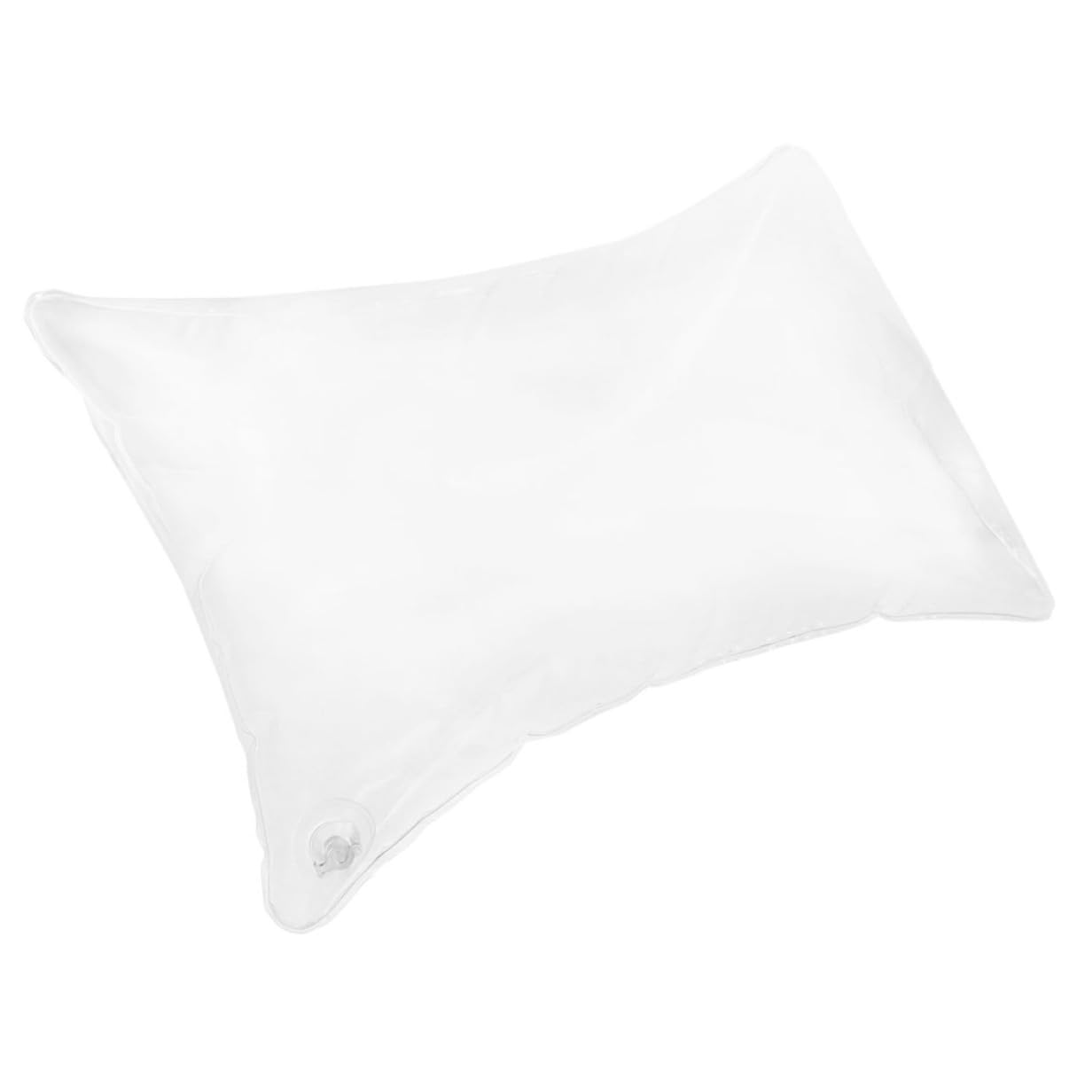 TEHAUX Cuscino Gonfiabile da Campeggio Bianco in Pvc Portatile | Esterni, Facile da Gonfiare o Sgonfiare, Formato Compatto, Articolo Leggero