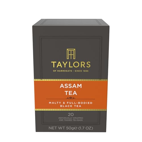 Taylors of Harrogate Assam - Té Negro con Cuerpo, Satisfactorio y Maltoso - 20 Bolsitas de Té