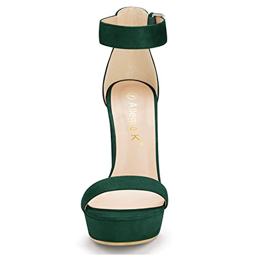 Allegra K Women's Platform High Heel Ankle Strap Chunky Heels Sandals4