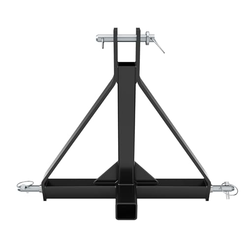 ECOTRIC 3 Point 2 Receiver Trailer Hitch Category 1 Tractor Mover Drawbar Hitch Heavy Duty Compatible with Kubota BX LM25H WLM Tractor NorTrac Yanmar Kioti Cat John Deere