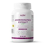 HSN Extrait d'Andrographis (Andrographis Paniculata) 10:1 150 mg | 120 gélules végétales | Normalisé à 33 % d'andrographes | Non-OGM, végétalien, sans gluten