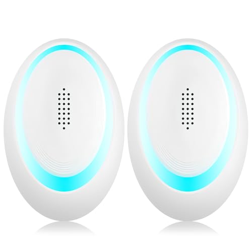 GCNWW 1PCS Ultrasonic Pest Repeller, Electronic Insect & Mouse Repeller Plug In, Effective Pest Control for Mice, Mosquitoes, Roaches, Ants, Rats, Spiders & More (1)