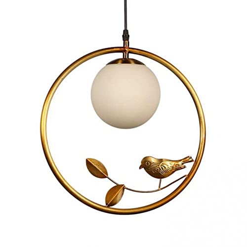 Image of Wall Lamp Chandelier Pendant Light, Home Decor for Bedroom, Living Room, Hallway, Cafe, Hotel, Restaurant (Ring Bird Hanging LAMP with LED Bulb Pack of 1)