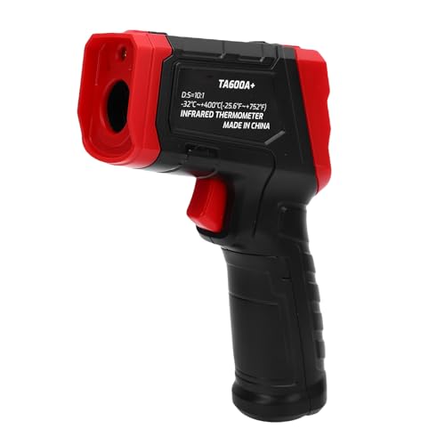 HELEVIA Termómetro Infrarrojo, -32 ° C a 400 ° C 37 ° F a 932 ° F Termómetro IR de Pantalla LCD de Alta Precisión, para Cocinar la Cocina Barbecue de Azúcar Congelador de Azúcar