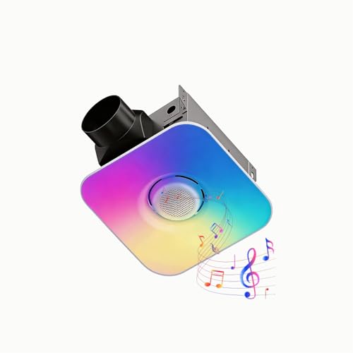 Bathroom Exhaust Fan with Bluetooth Speaker & RGB Light...