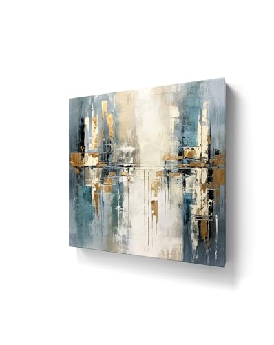Tableau abstrait sur toile pour habiller un mur blanc avec élégance