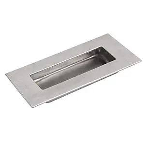 STORE99 120mmx60mm 304 Stainless Steel Recessed Flush Pull Door Handle Silver Tone