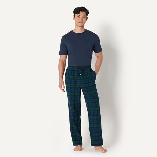 Image of Amazon Essentials Men's 100% Cotton Flannel Sleep Pant, Relaxed Fit Lounge Pants with Elastic Waist and Drawstring