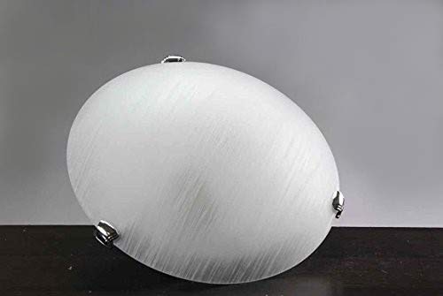 PLAFONIERA TONDA APPLIQUE IN VETRO DA SOFFITTO 2 LUCI 30 CM