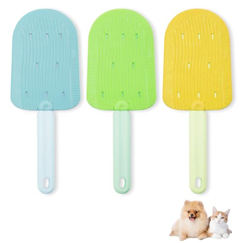 Image of 3Pcs Cat Tongue Comb, Cat Comb Brush Shedding Household Tools Supplies, Lovely Cat Grooming Supplies Cat Brushes Tools for Indoor Cats, Cat Tongue Comb Suitable for Cat Massage and Cat Hair Cleaning