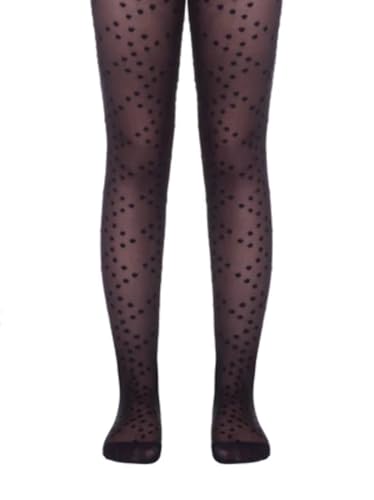 Conte Millie 20 Den - Fantasy Thin Tights For Girls With Polka Dots - 4yr. 6yr. 8yr. (14С-6СП) Black 4