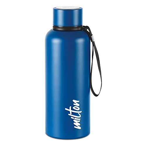 Image of Milton Aura 750 Thermosteel Water Bottle 725 ml, 24 Hr Hot and Cold I Leak Proof Lid, ISI Certified I Vacuum Insulated I for Office, Gym, School I Dark Blue
