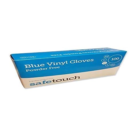 SafeTouch Blue Powder Free Vinyl Gloves Cover